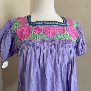 Hand embroidered Mexican blouse